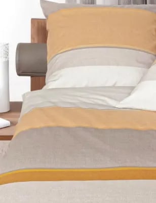 Janine Mako-Satin Bettwäsche Palermo 31122 bernstein naturell